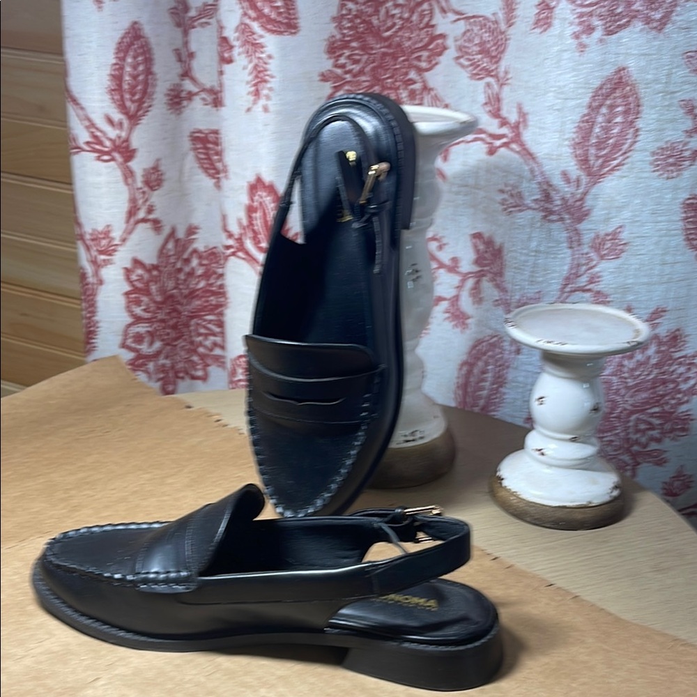 Sonoma Black Slingback Loafers